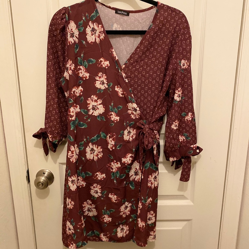 Floral wrap dress